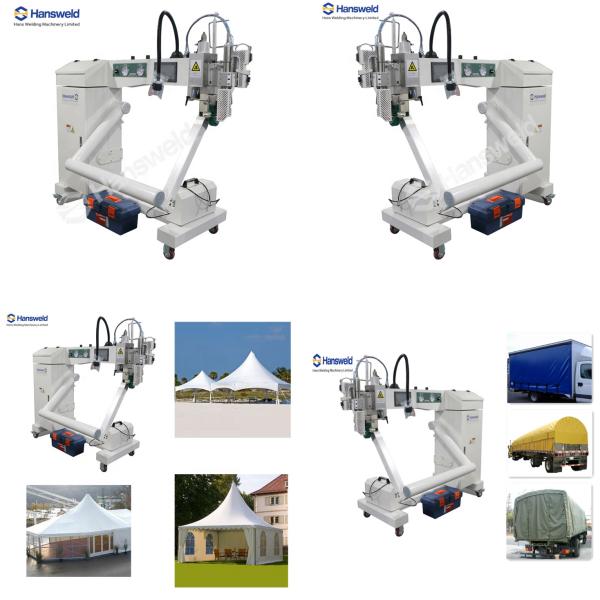 Inflatable PVC Hot Air Welder 24m/Min 6KG/Cm2 With Conveyor Table