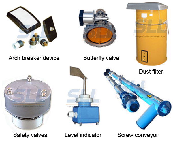 Customized Dimensions Cement Storage Silo Spare Parts Stainless Steel Material