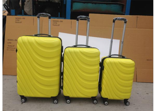 Colorful Carry On ABS Trolley Luggage Zipper Framed Waterproof With Iron Trolley