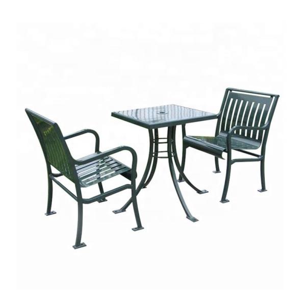 Modernos bancos de mesa de aço suave para o exterior Impermeável Anti-ferrugem Durável
