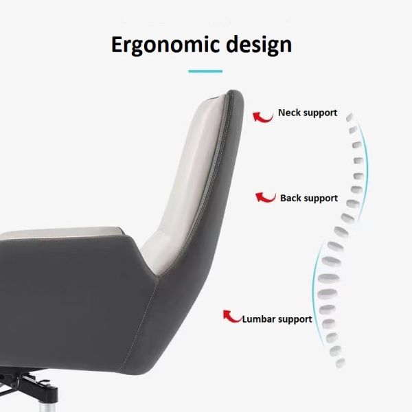 Visitor PU Leather Meeting Office Lounge Chair OEM for Conference Room