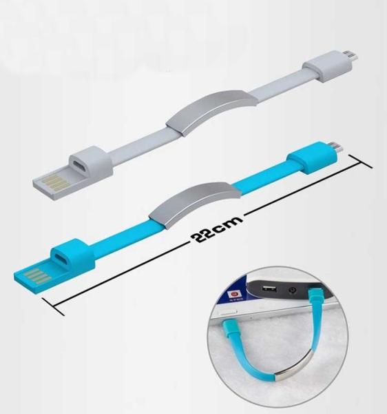 Mobile Phone Cable USB cable flat cable bracelet magnetic data line for mobilephone micro usb device