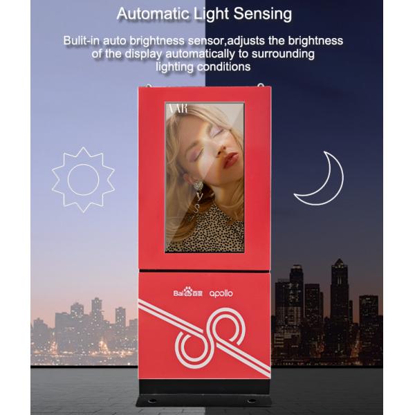 1080P / тотем 4K LCD на открытом воздухе в расклассифицированном IP55 и белизне погоды устойчивой красной