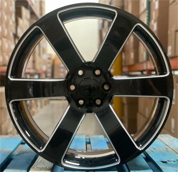 24 TBSS Rims Black Mill Wheels Tires Fit Chevy Tahoe Silverado Sierra Escalade