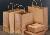 Bolsa de papel Kraft personalizada con logotipo 80g 100g 130g 170g Bolsa para llevar comida degradable