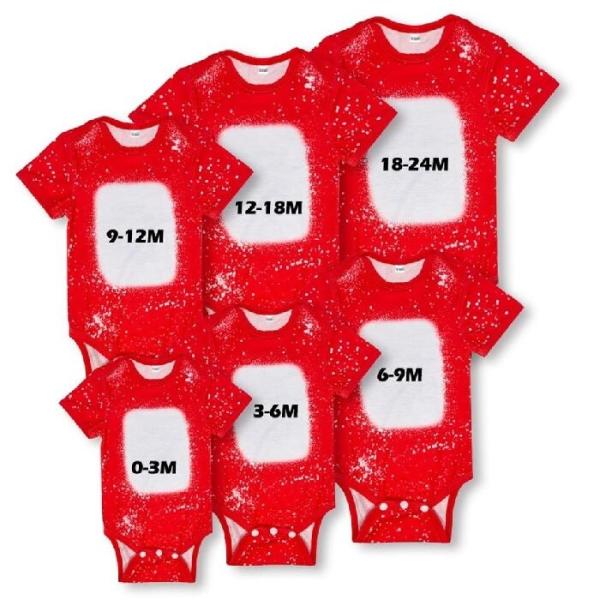 Multicolored Baby Sublimation Romper Blanks Tie Dye With Long Sleeves