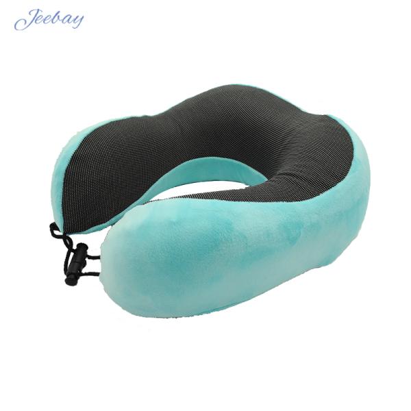 100% Polyester U-Shape Headrest Cushion Memory Foam Pillow for Comfortable Travelling