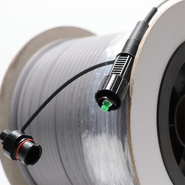 Drop Cable Fiber Optic Patch Cord 1 Core IP68 Mini SC Connector