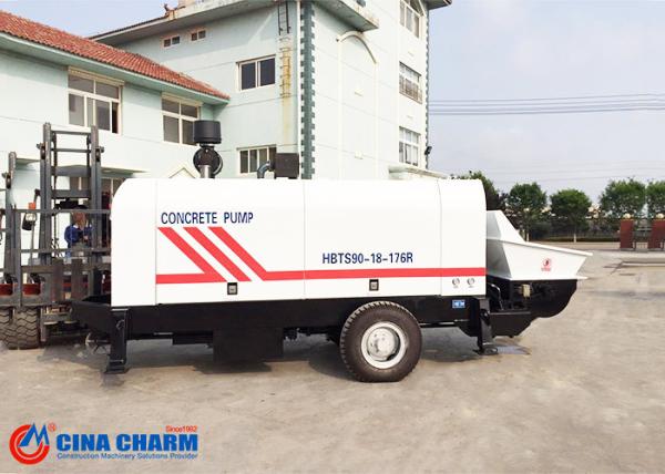 Diesel / Electric 30CBM/H Trailer Mounted Concrete Pump For Construction Engineering