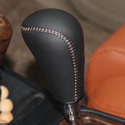 Black Leather Gear Shift Knob Cover for Toyota Fortuner Hilux Automatic