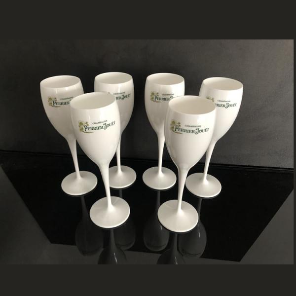 Eco Friendly Dual Color Plastic Wine Champagne Glasses For Wine Outdoor Event
