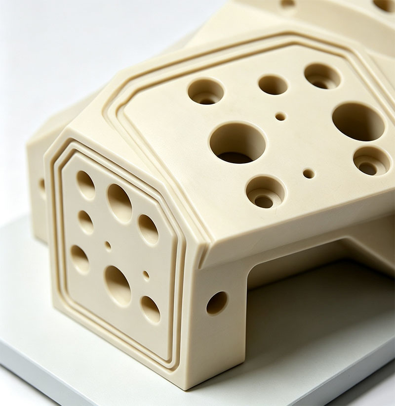 Custom CNC Machined PEEK Plastic Components with High-Temperature Resistance, Chemical Stability, and Strict Dimensional Tolerance