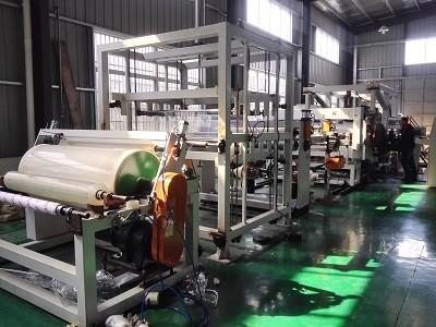 Transparent / Colored TPU Car Cloth Film Extrusion Line Single Screw 500kg/H