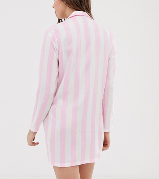 Office Wear Womens Maternity Clothes Long Pregnancy Shirt Dress Striped Point Collar