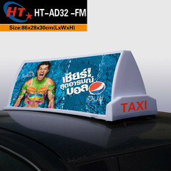 Outdoor Double Sided LED Billboard Pitch 6mm LED Taxi Car Top Screen