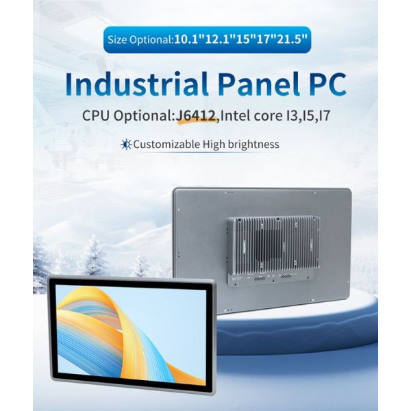 10.1 Inch J6412 CPU Industrial Panel PC with Aluminum Alloy Casing and Embedded Touchscreen