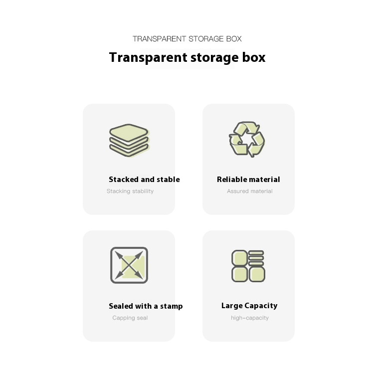 Wholesale Custom Size Transparent Plastic Storage Box Waterproof Moisture-Proof Portable Organizer Box for Home