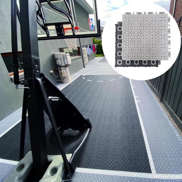 340x340mm Interlocking PP Sport Court Tiles for Basketball and Tennis
