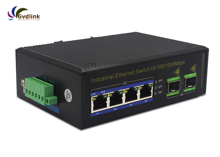 2 переключатель POE оптического волокна слота 4 SFP гигабита гаван