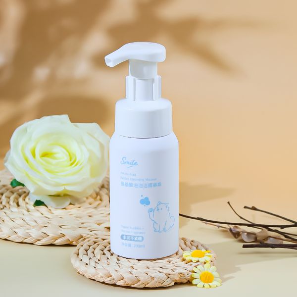 White Lockable Foam Pump Bottle with Durable PET Plastic and Customizable Colors for Foaming Soap Dispenser