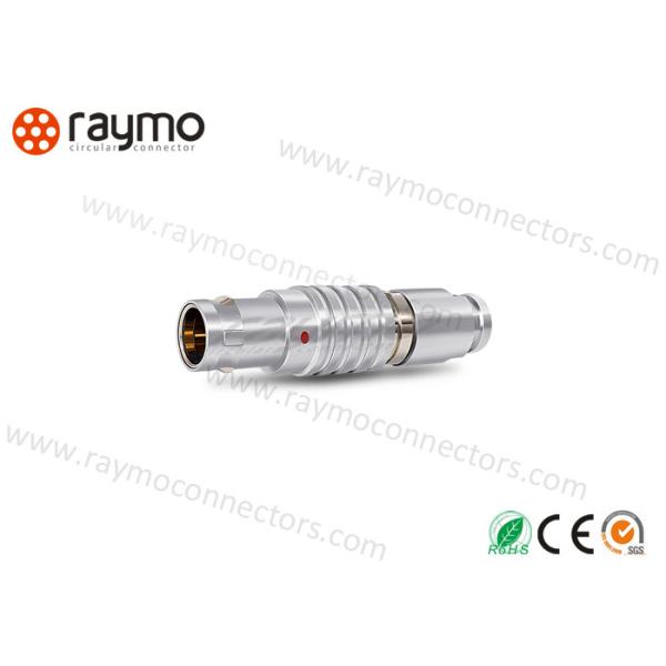 Circular IP50 Plastic Push Pull Connectors Natural Chrome Plated