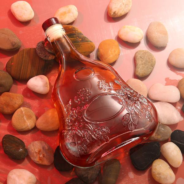 Hot Stamping Surface Handling 375/500/750/1000ml Luxury Square Whisky Gin Glass Bottles