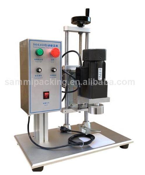 Mejor precio Máquina de tapado eléctrico de escritorio DDX-450 Tapador de botellas de vidrio y plástico para aplicaciones de bebidas