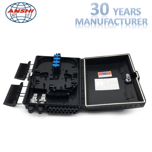 16 Port Outdoor Fiber Distribution Box Black Outdoor Optical Distribution Frame