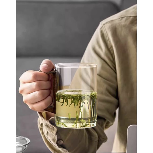 Classic Home Use Hot Water Tea Cup Eco friendly Transparent Reusable Dishwasher Safe