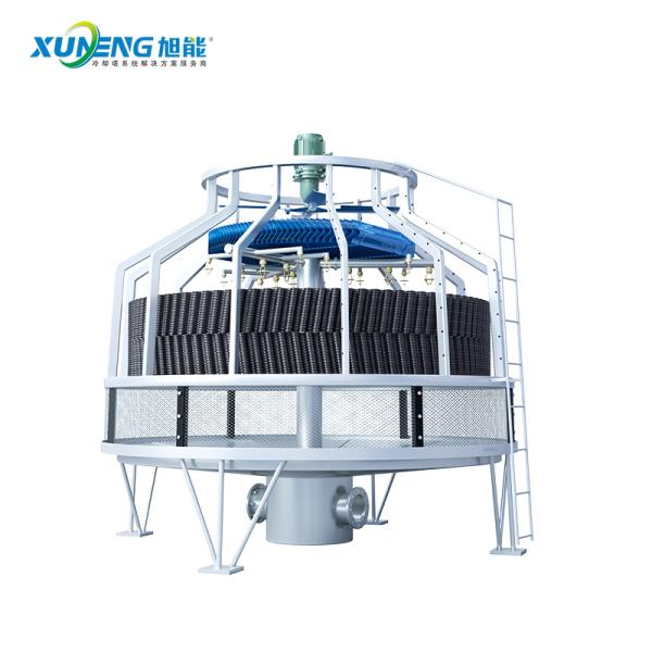 FRP Pvc Film Fill Round Shape Counter Flow Water Cooling Tower with Low Noise and Easy Operation