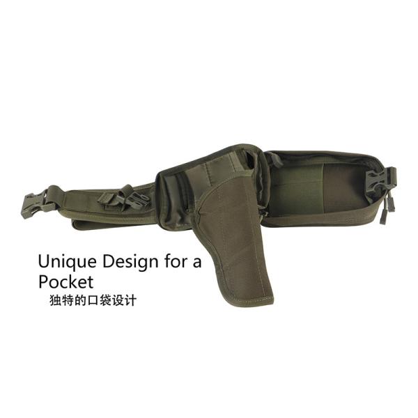 Tear Resistant Outdoor Tactical Bag , Adjustable Shoulder Straps Camping Waist Bag