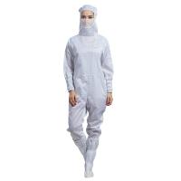 Manteaux statiques blancs de laboratoire d'ESD de vêtements d'industrie électronique les anti tiennent le collier