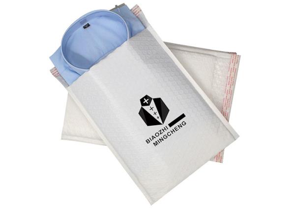 Waterproof White Clothing Packaging Bags With Custom Print For Shipping