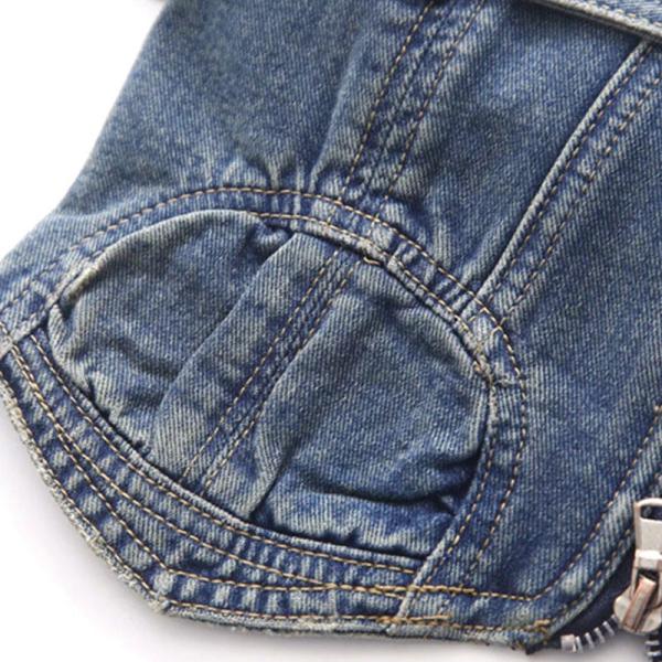 Голубые женщины джинсовой ткани безрукавные верхние части танка застегивают на молнию краткость обтирают лоно