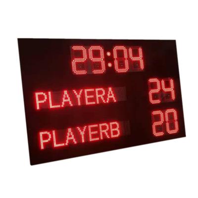 Marcador electrónico del fútbol de Qutar con nombre de país
