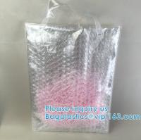 Shopping Bags With Bubble Padded Mailer Metallic Bubble Apparel Bag, Customized Bubble Pouch Bags Holographic Surface