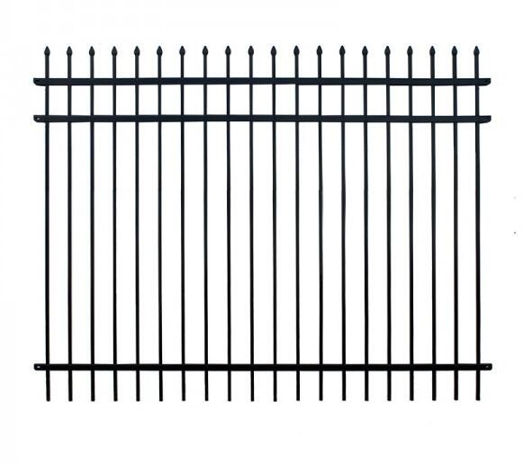 Strong Powder Coated Steel Tubular Fencing Civil Infrastructure 2.2m