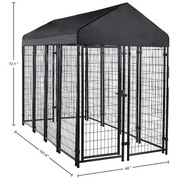 Outside Welded Steel Metal Dog Cage Heavy Duty Dog Run Kennel