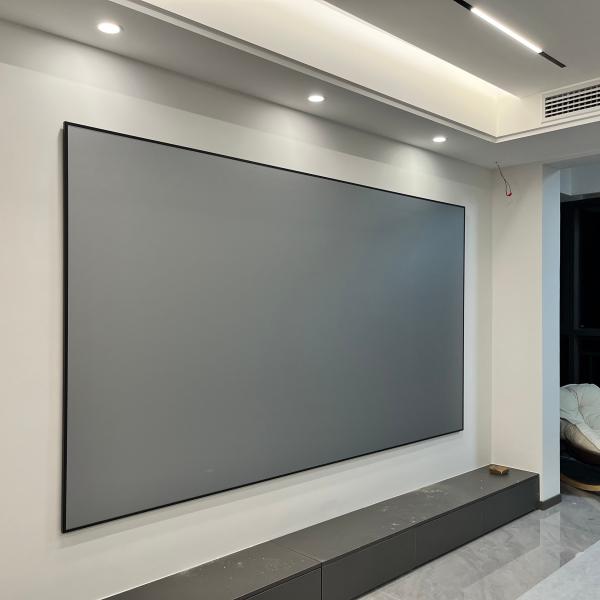 Large View Angle Fixed Frame Screen 80 Inch - 120 Inch Alr Projector Screen