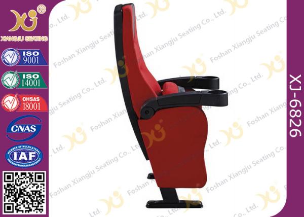 Fire Retardant Red Fabric Sponge Cinema Theater Chairs For Opera House