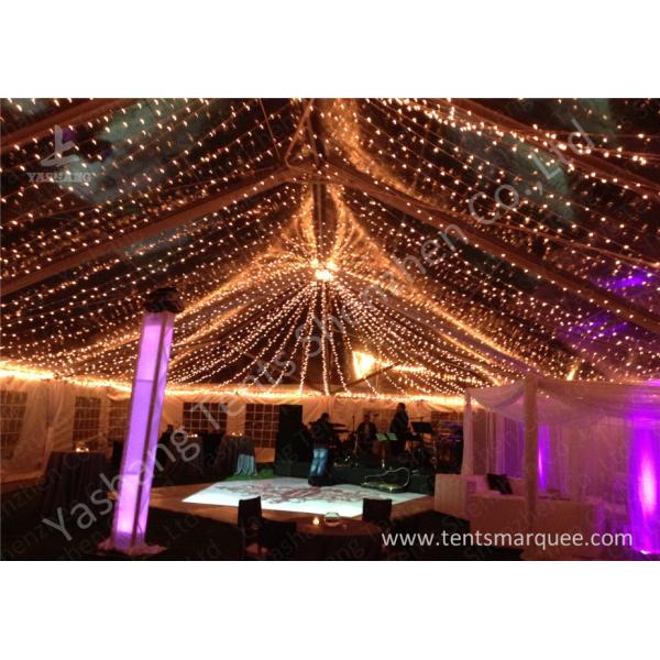 Transparent PVC Cover Outdoor Party Tent Marquee With Bright Lighting Decoration