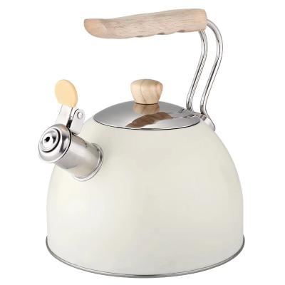 2.5L Chaleira Elétrica de Aço Inoxidável Chaleira de Chá de Churrasqueira Com Mão de Madeira