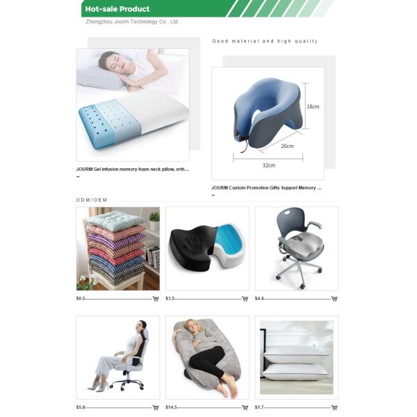 Customized Color Cervical Orthopedic Foam Pillow for Neck Shoulder Back Pain Relief