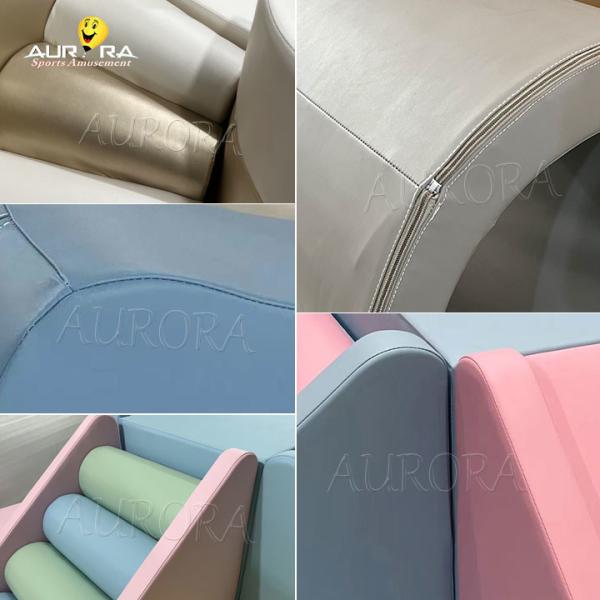 Customized Kids Play Blue Soft Ball Pit Indoor Soft Play Equipment Digitial Printing