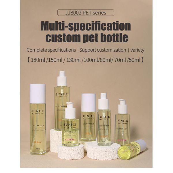 Clear Thick Lotion Pump Bottle Perfume Spray Bottle 50ml 70ml 80ml 100ml 130ml Press Bottle White Pump Head