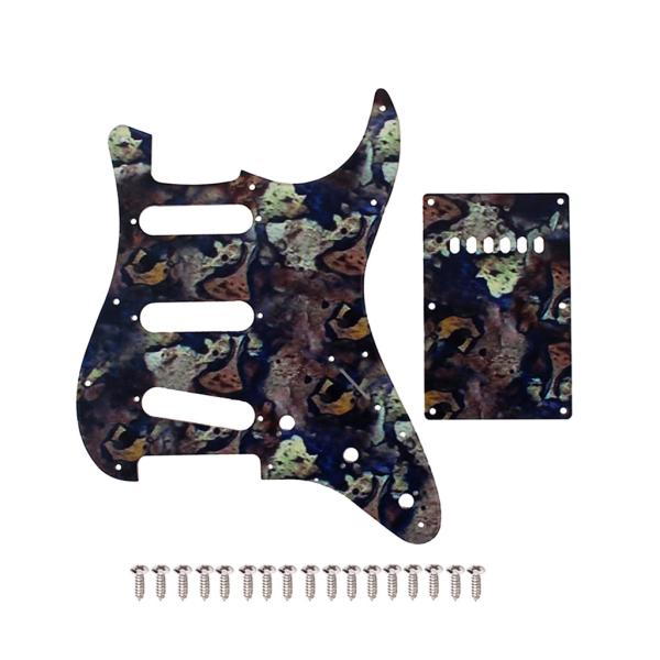 SSS Электрическая гитара Pickguard набор Battlefield Pattern 3-Ply 11 отверстий Винтовка Задняя Плита Скретч Плита ST Электрические гитары