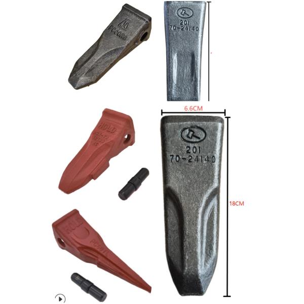 Durable Forged Komatsu PC60 Excavator Bucket Teeth Adapters Pins Side Cutters