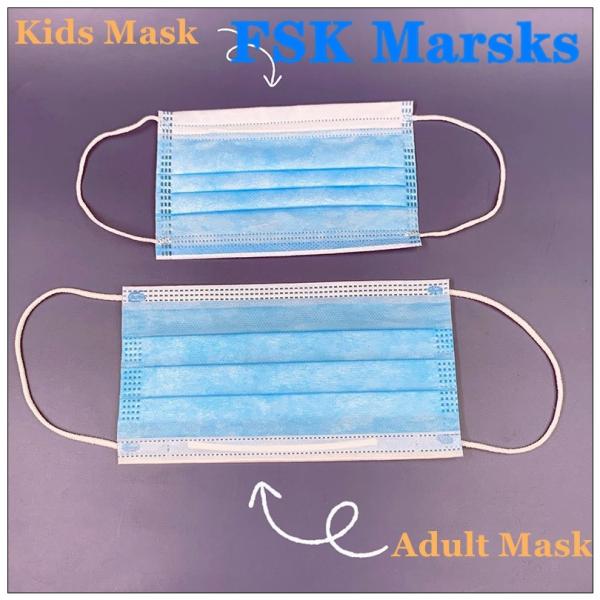 Blue Color Anti Virus Face Mask Global Safety Mask Anti Spray Custom Printed