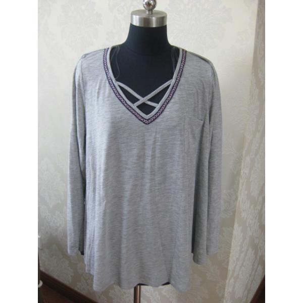 V Neck Womens Plus Size Dressy Tops Soft Touch 80% Polyester 20% Rayon