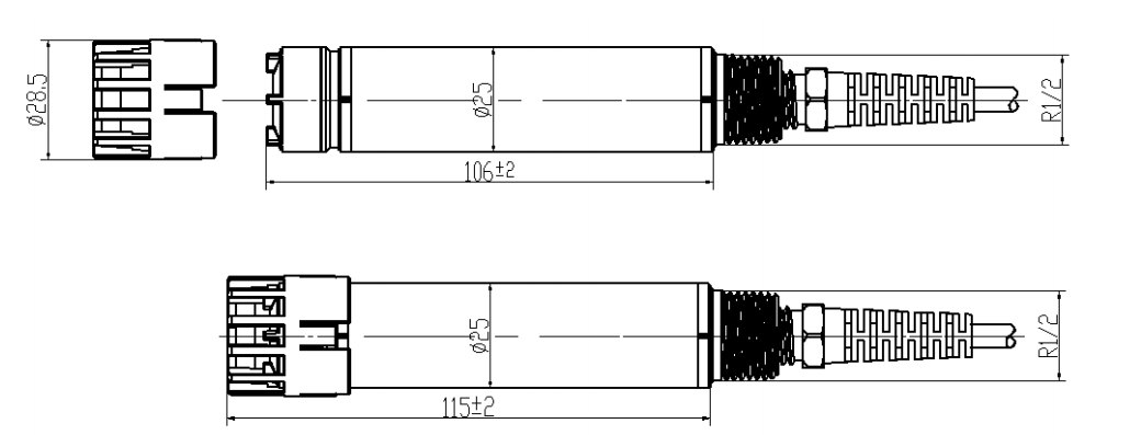 Immersed Fluorescence Dissolved Oxygen Probe Sensor Meter For Wastewater Response time: 180 seconds
